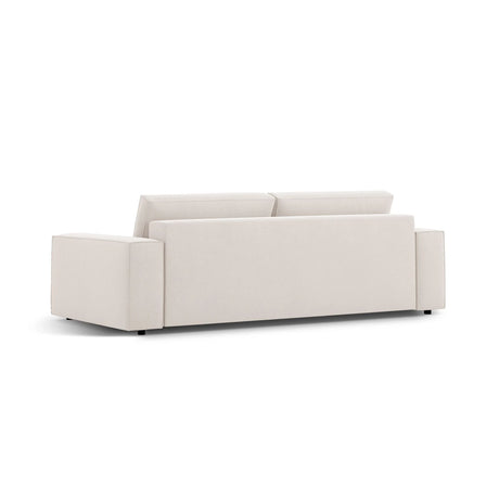 Jodie 3-Sitzer Sofa mit Schlaffunktion und Bettkasten, ausklappbar, aus Strukturierter Stoff (Meg351) in Leichtes Beige, 247x107 cm – Bild 5