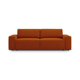 Jodie 3-Sitzer Sofa mit Schlaffunktion und Bettkasten, ausklappbar, aus Strukturierter Stoff (Meg357) in Terrakotta, 247x107 cm – Bild 1