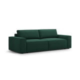 Jodie 3-Sitzer Sofa mit Schlaffunktion und Bettkasten, ausklappbar, aus Strukturierter Stoff (Meg359) in Grün, 247x107 cm – Bild 4