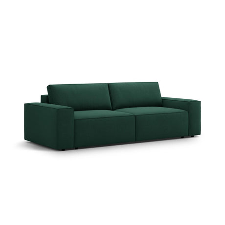 Jodie 3-Sitzer Sofa mit Schlaffunktion und Bettkasten, ausklappbar, aus Strukturierter Stoff (Meg359) in Grün, 247x107 cm – Bild 4