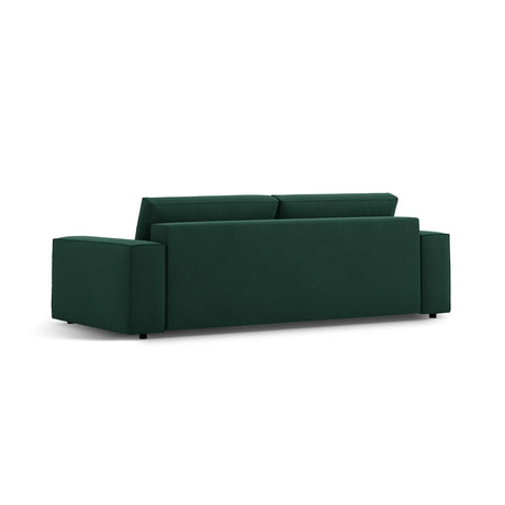 Jodie 3-Sitzer Sofa mit Schlaffunktion und Bettkasten, ausklappbar, aus Strukturierter Stoff (Meg359) in Grün, 247x107 cm – Bild 5