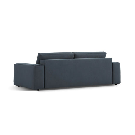 Jodie 3-Sitzer Sofa mit Schlaffunktion und Bettkasten, ausklappbar, aus Strukturierter Stoff (Meg361) in Blau, 247x107 cm – Bild 5