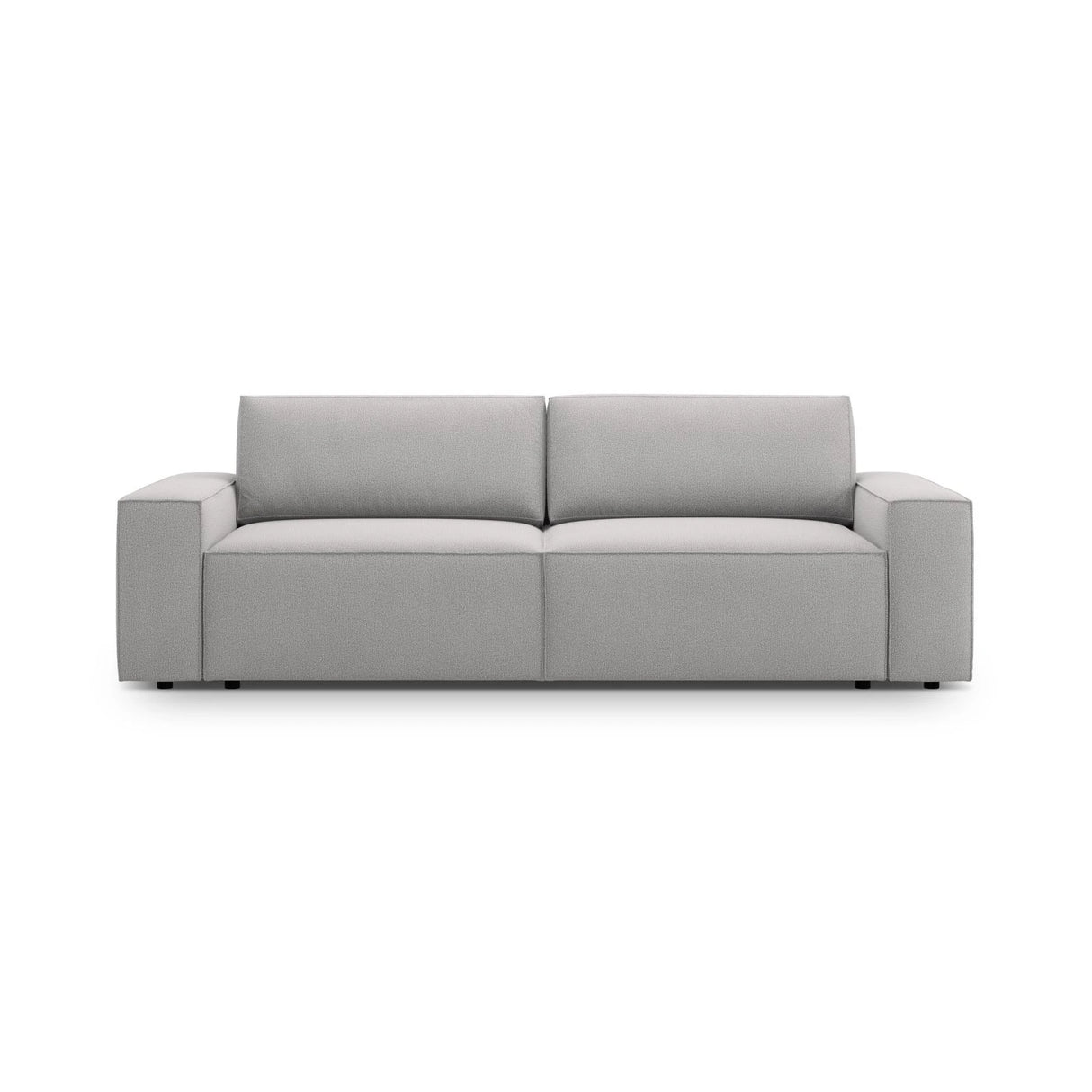 Jodie 3-Sitzer Sofa mit Schlaffunktion und Bettkasten, ausklappbar, aus Strukturierter Stoff (Meg363) in Hellgrau, 247x107 cm – Bild 1