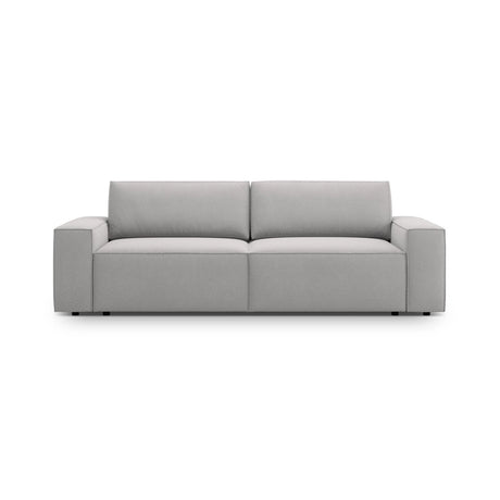 Jodie 3-Sitzer Sofa mit Schlaffunktion und Bettkasten, ausklappbar, aus Strukturierter Stoff (Meg363) in Hellgrau, 247x107 cm – Bild 1
