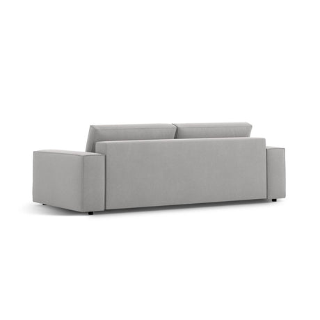 Jodie 3-Sitzer Sofa mit Schlaffunktion und Bettkasten, ausklappbar, aus Strukturierter Stoff (Meg363) in Hellgrau, 247x107 cm – Bild 5