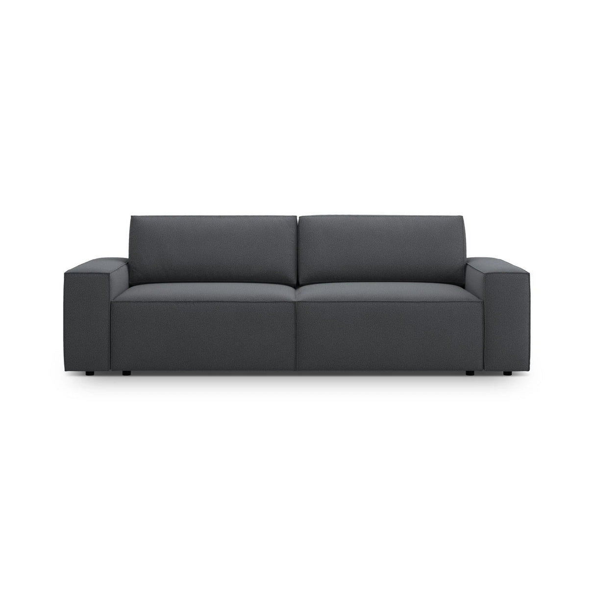 Jodie 3-Sitzer Sofa mit Schlaffunktion und Bettkasten, ausklappbar, aus Strukturierter Stoff (Meg367) in Dunkelgrau, 247x107 cm – Bild 1