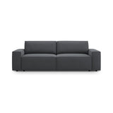 Jodie 3-Sitzer Sofa mit Schlaffunktion und Bettkasten, ausklappbar, aus Strukturierter Stoff (Meg367) in Dunkelgrau, 247x107 cm – Bild 1
