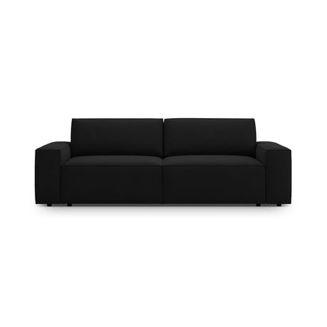 Jodie 3-Sitzer Sofa mit Schlaffunktion und Bettkasten, ausklappbar, aus Strukturierter Stoff (Meg368) in Schwarz, 247x107 cm – Bild 1