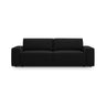 Jodie 3-Sitzer Sofa mit Schlaffunktion und Bettkasten, ausklappbar, aus Strukturierter Stoff (Meg368) in Schwarz, 247x107 cm – Bild 1