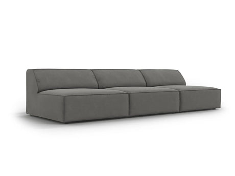 Jodie 3-Sitzer Sofa ohne Armlehnen 240x102 cm aus Samt (Blu13) in Hellgrau – Bild 2