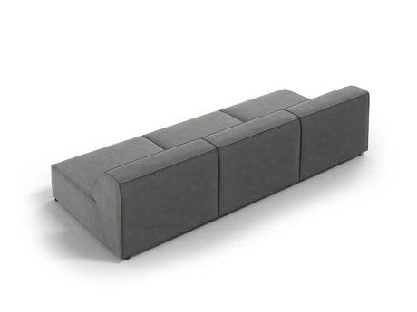 Jodie 3-Sitzer Sofa ohne Armlehnen 240x102 cm aus Samt (Blu13) in Hellgrau – Bild 4