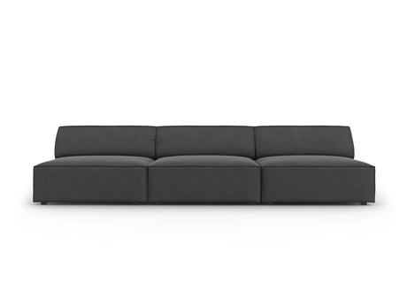 Jodie 3-Sitzer Sofa ohne Armlehnen 240x102 cm aus Samt (Blu14) in Grau – Bild 2