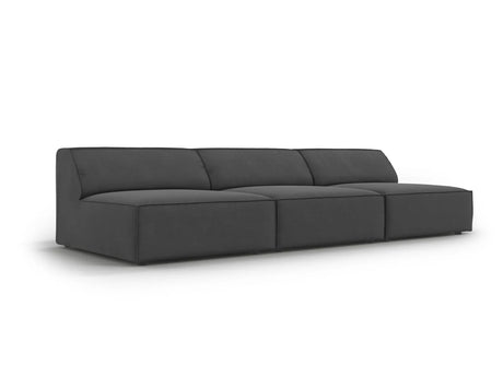 Jodie 3-Sitzer Sofa ohne Armlehnen 240x102 cm aus Samt (Blu14) in Grau – Bild 3