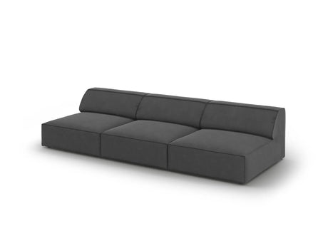 Jodie 3-Sitzer Sofa ohne Armlehnen 240x102 cm aus Samt (Blu14) in Grau – Bild 4
