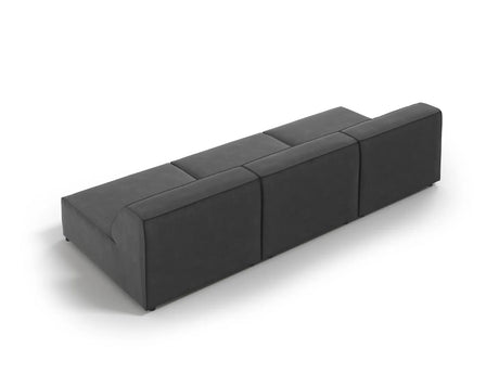 Jodie 3-Sitzer Sofa ohne Armlehnen 240x102 cm aus Samt (Blu14) in Grau – Bild 5