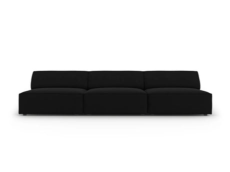 Jodie 3-Sitzer Sofa ohne Armlehnen 240x102 cm aus Samt (Blu19) in Schwarz – Bild 1