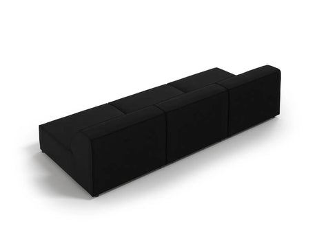 Jodie 3-Sitzer Sofa ohne Armlehnen 240x102 cm aus Samt (Blu19) in Schwarz – Bild 4