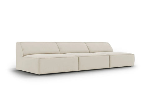 Jodie 3-Sitzer Sofa ohne Armlehnen 240x102 cm aus Samt (Blu30) in Dunkelbeige – Bild 2