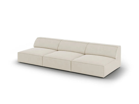 Jodie 3-Sitzer Sofa ohne Armlehnen 240x102 cm aus Samt (Blu30) in Dunkelbeige – Bild 3