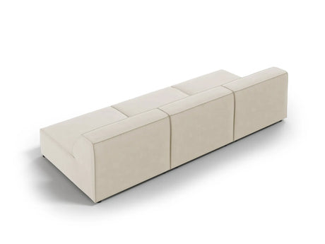 Jodie 3-Sitzer Sofa ohne Armlehnen 240x102 cm aus Samt (Blu30) in Dunkelbeige – Bild 4