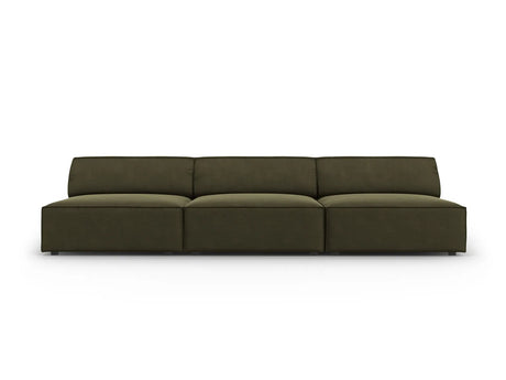 Jodie 3-Sitzer Sofa ohne Armlehnen 240x102 cm aus Samt (Blu77) in Grün – Bild 2
