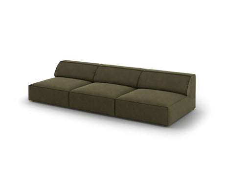Jodie 3-Sitzer Sofa ohne Armlehnen 240x102 cm aus Samt (Blu77) in Grün – Bild 4