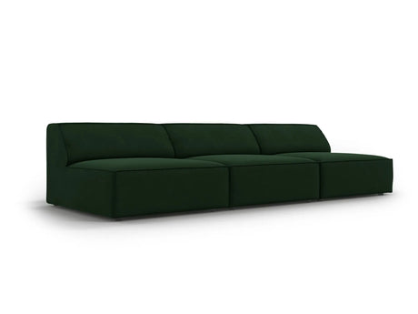 Jodie 3-Sitzer Sofa ohne Armlehnen 240x102 cm aus Samt (Blu78) in Flaschengrün – Bild 2
