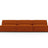 Jodie 3-Sitzer Sofa ohne Armlehnen 240x102 cm aus Strukturierter Stoff (Meg357) in Terrakotta – Bild 6
