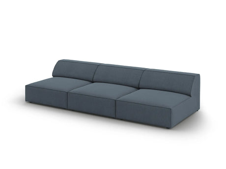 Jodie 3-Sitzer Sofa ohne Armlehnen 240x102 cm aus Strukturierter Stoff (Meg361) in Blau – Bild 3