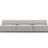 Jodie 3-Sitzer Sofa ohne Armlehnen 240x102 cm aus Strukturierter Stoff (Meg363) in Hellgrau – Bild 1