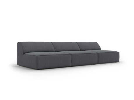 Jodie 3-Sitzer Sofa ohne Armlehnen 240x102 cm aus Strukturierter Stoff (Meg367) in Dunkelgrau – Bild 2