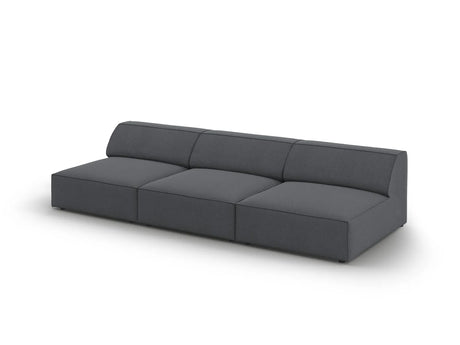 Jodie 3-Sitzer Sofa ohne Armlehnen 240x102 cm aus Strukturierter Stoff (Meg367) in Dunkelgrau – Bild 3