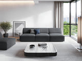 Jodie 3-Sitzer Sofa ohne Armlehnen 240x102 cm aus Strukturierter Stoff (Meg367) in Dunkelgrau – Bild 7