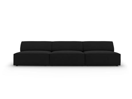 Jodie 3-Sitzer Sofa ohne Armlehnen 240x102 cm aus Strukturierter Stoff (Meg368) in Schwarz – Bild 1