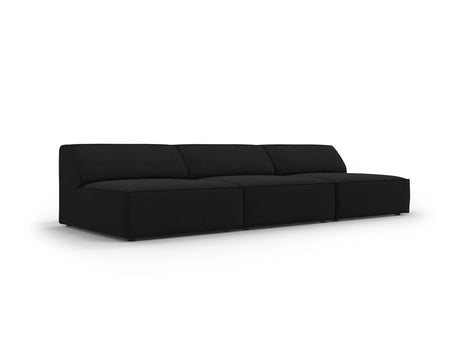 Jodie 3-Sitzer Sofa ohne Armlehnen 240x102 cm aus Strukturierter Stoff (Meg368) in Schwarz – Bild 2