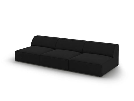 Jodie 3-Sitzer Sofa ohne Armlehnen 240x102 cm aus Strukturierter Stoff (Meg368) in Schwarz – Bild 3