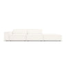 Jodie 3-Sitzer Sofa, Rechte Seite offen, eckig, aus Boucle (AscNATA) in Beige, 262x102 cm – Bild 1