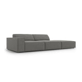 Jodie 3-Sitzer Sofa, Rechte Seite offen, eckig, aus Samt (Blu13) in Hellgrau, 262x102 cm – Bild 5