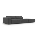 Jodie 3-Sitzer Sofa, Rechte Seite offen, eckig, aus Samt (Blu14) in Grau, 262x102 cm – Bild 5