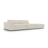 Jodie 3-Sitzer Sofa, Rechte Seite offen, eckig, aus Samt (Blu30) in Dunkelbeige, 262x102 cm – Bild 5