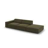 Jodie 3-Sitzer Sofa, Rechte Seite offen, eckig, aus Samt (Blu77) in Grün, 262x102 cm – Bild 4