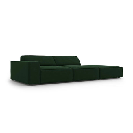 Jodie 3-Sitzer Sofa, Rechte Seite offen, eckig, aus Samt (Blu78) in Flaschengrün, 262x102 cm – Bild 5