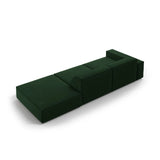 Jodie 3-Sitzer Sofa, Rechte Seite offen, eckig, aus Samt (Blu78) in Flaschengrün, 262x102 cm – Bild 6