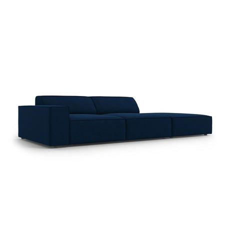 Jodie 3-Sitzer Sofa, Rechte Seite offen, eckig, aus Samt (Blu86) in Königsblau, 262x102 cm – Bild 5