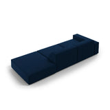 Jodie 3-Sitzer Sofa, Rechte Seite offen, eckig, aus Samt (Blu86) in Königsblau, 262x102 cm – Bild 6