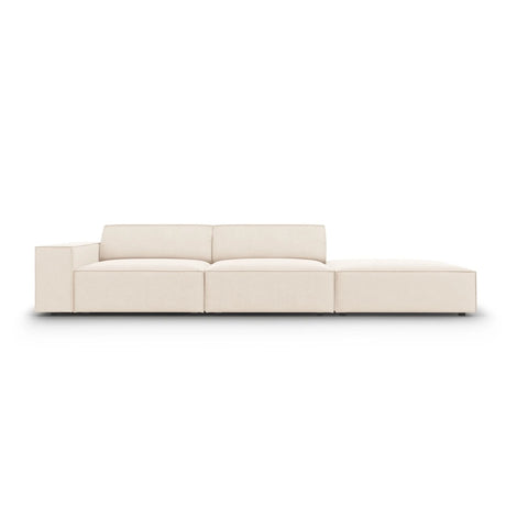 Jodie 3-Sitzer Sofa, Rechte Seite offen, eckig, aus Samt oder Strukturstoff, 262x102 cm – Bild 1