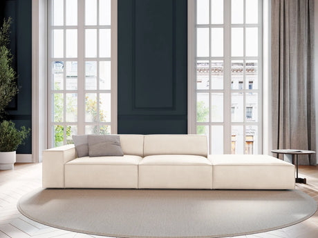 Jodie 3-Sitzer Sofa, Rechte Seite offen, eckig, aus Samt oder Strukturstoff, 262x102 cm – Bild 2