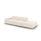 Jodie 3-Sitzer Sofa, Rechte Seite offen, eckig, aus Samt oder Strukturstoff, 262x102 cm – Bild 4