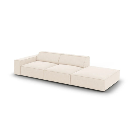 Jodie 3-Sitzer Sofa, Rechte Seite offen, eckig, aus Samt oder Strukturstoff, 262x102 cm – Bild 4