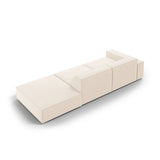 Jodie 3-Sitzer Sofa, Rechte Seite offen, eckig, aus Samt oder Strukturstoff, 262x102 cm – Bild 6